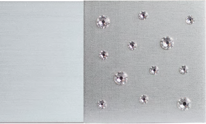 Coppia di finali in alluminio con Swarovski