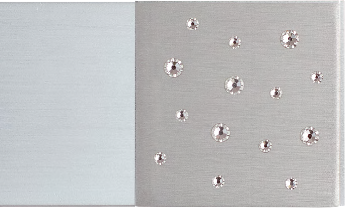 Coppia di finali in alluminio con Swarovski