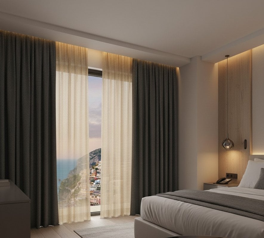 Suite hotel di lusso con tendaggi blackout e decorativi certificati - Angel Home