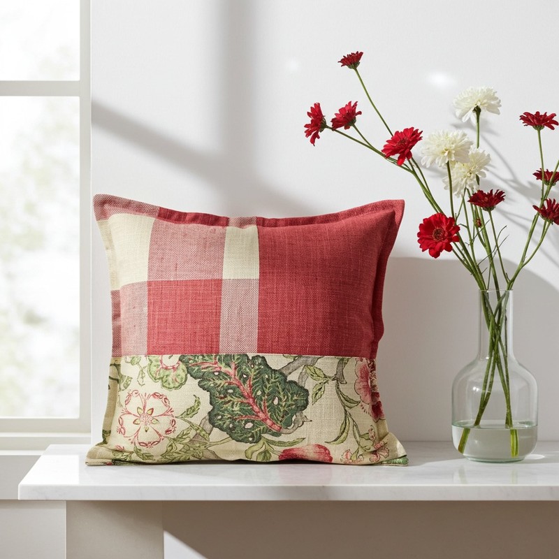 Cuscino floreale 52x52 cm in Poliestere 100% Asola – Edizione Limitata 2