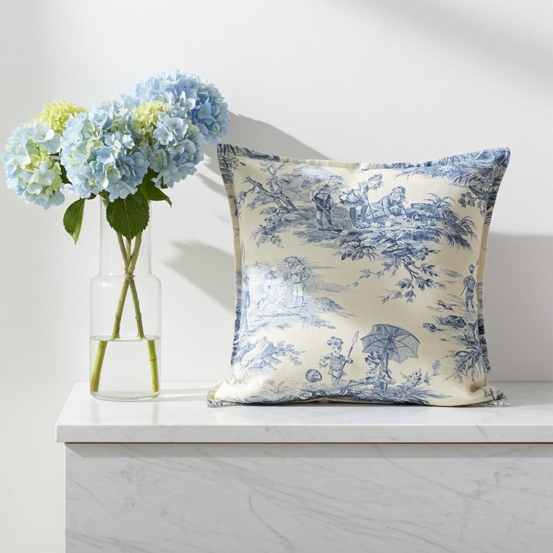 Cuscino Toile de Jouy 50x50 cm in cotone 100% Thevenon – Edizione Limitata 2