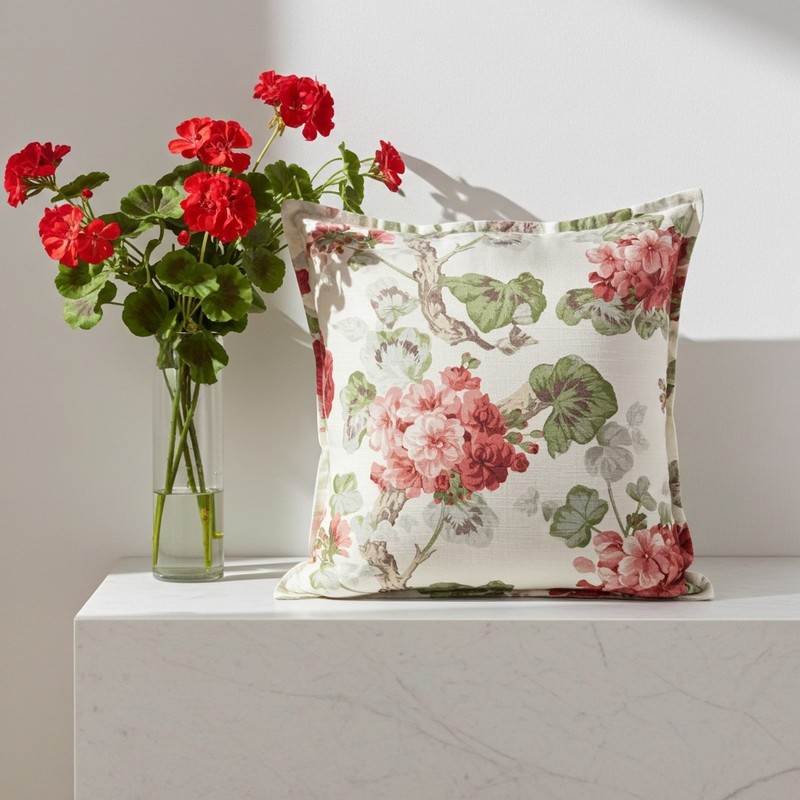 Cuscino floreale 45x45 cm in poliestere 100% Asola – Edizione Limitata